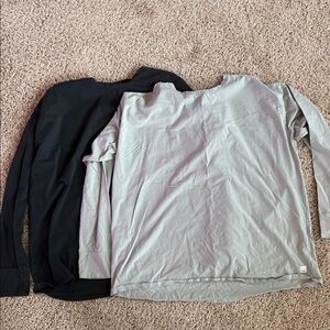 Vuori Black and Gray Long Sleeve Tops